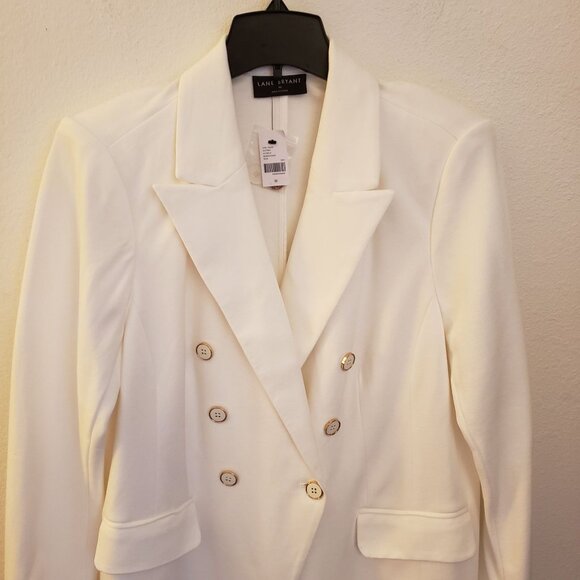 Lane Bryant Longline Double Breasted White Blazer Jacket Sz 20 NWT - Picture 9 of 9